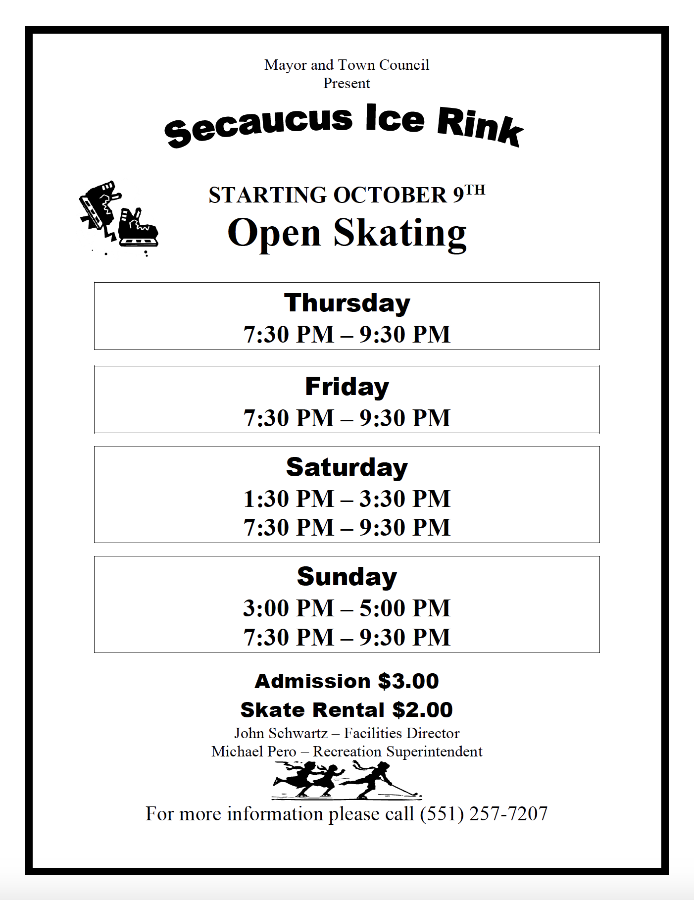 Town of Secaucus Ice Rink Opening Day