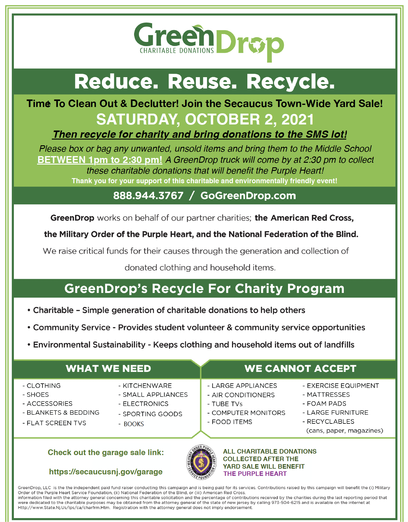 Green Drop Recycling Flyer