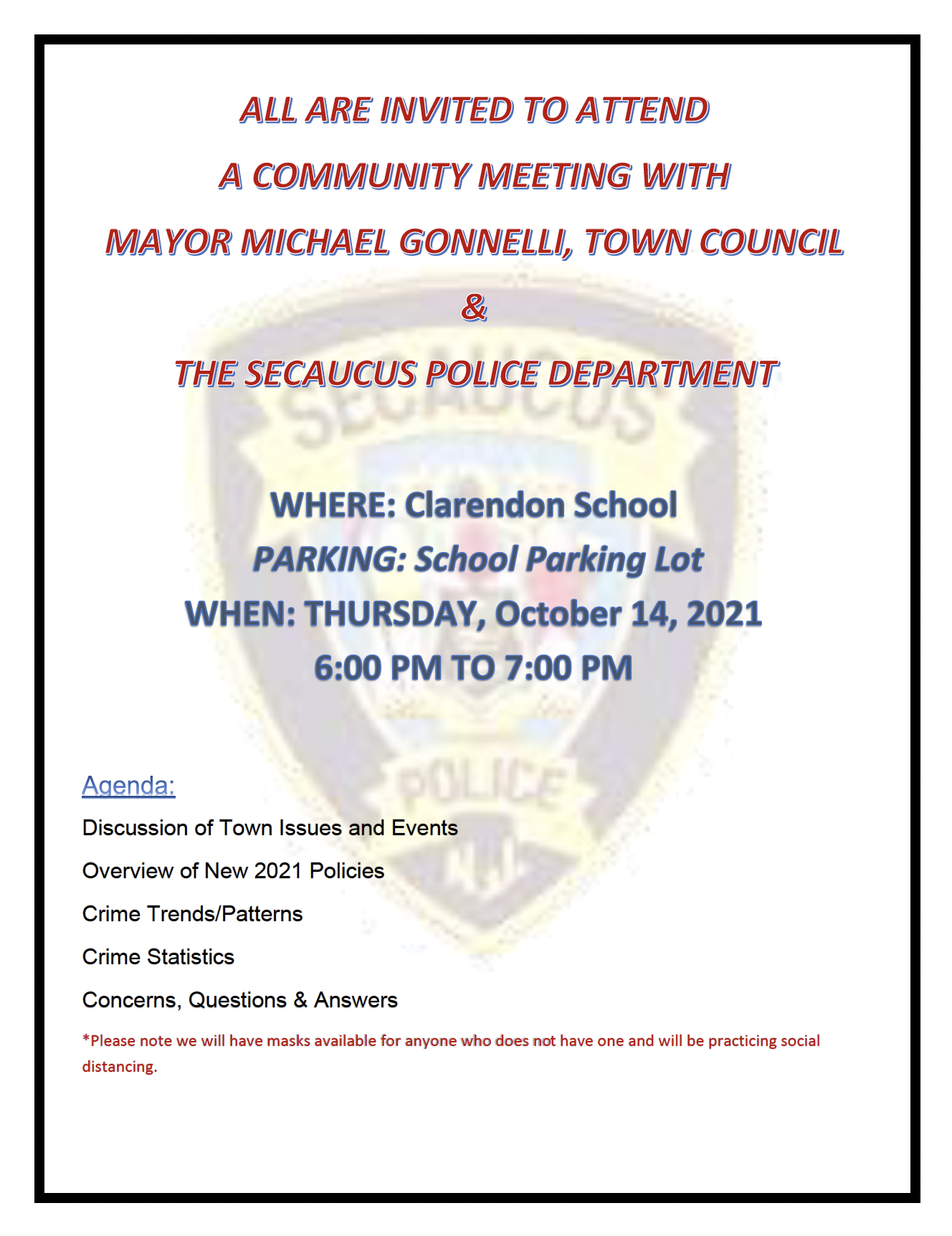 community meeting flyer