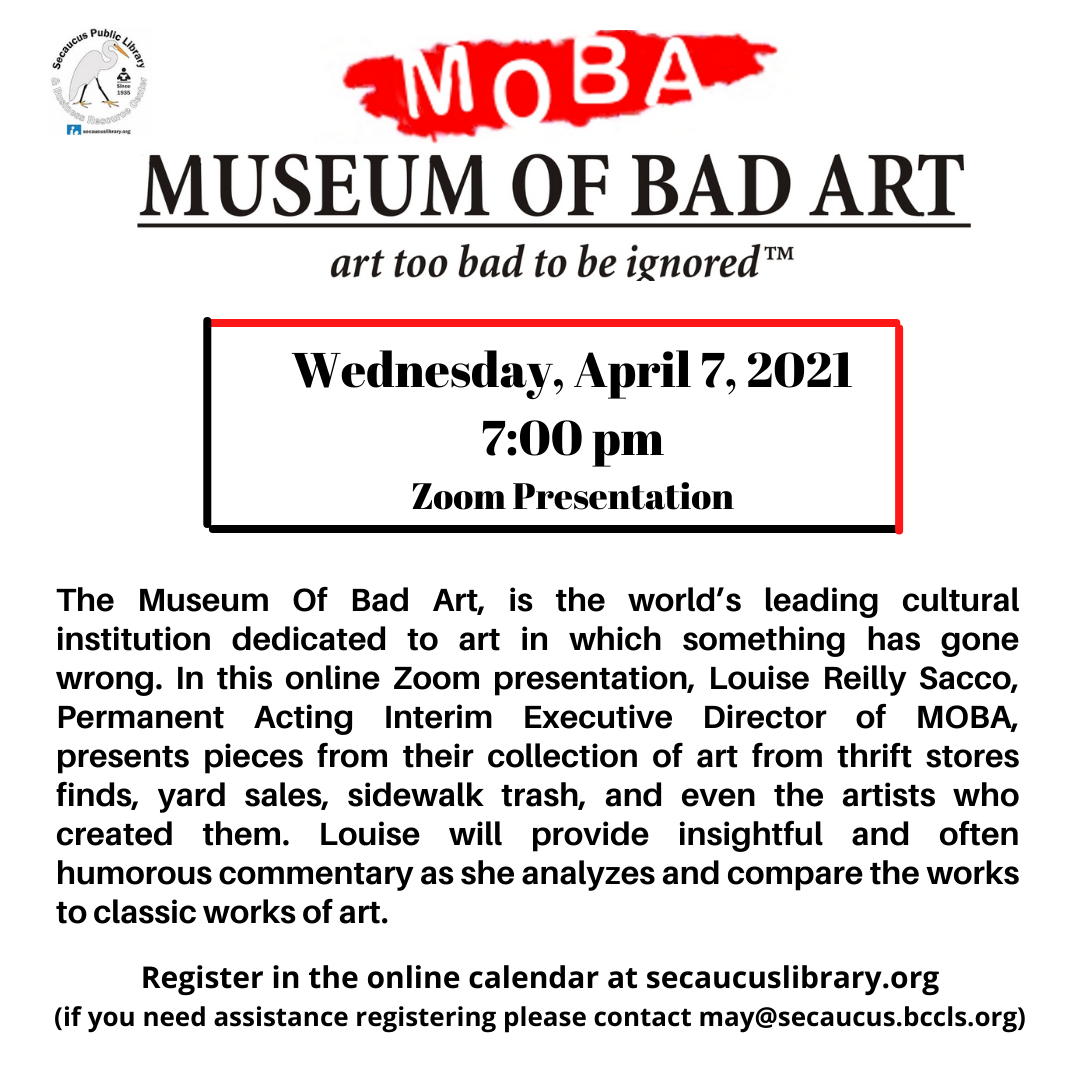 Museum of Bad Art Zoom Flyer