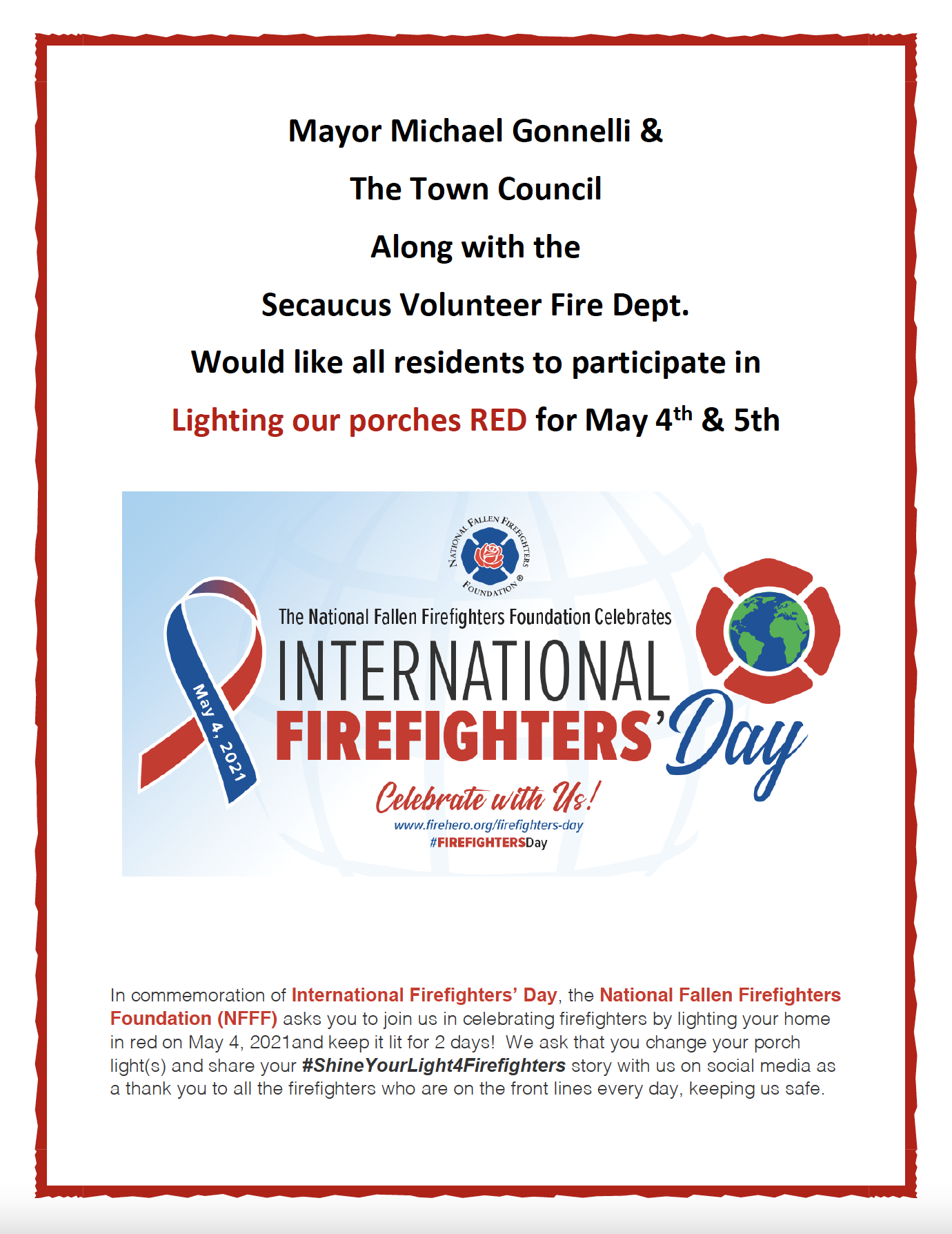 Firefighter's Day Flyer