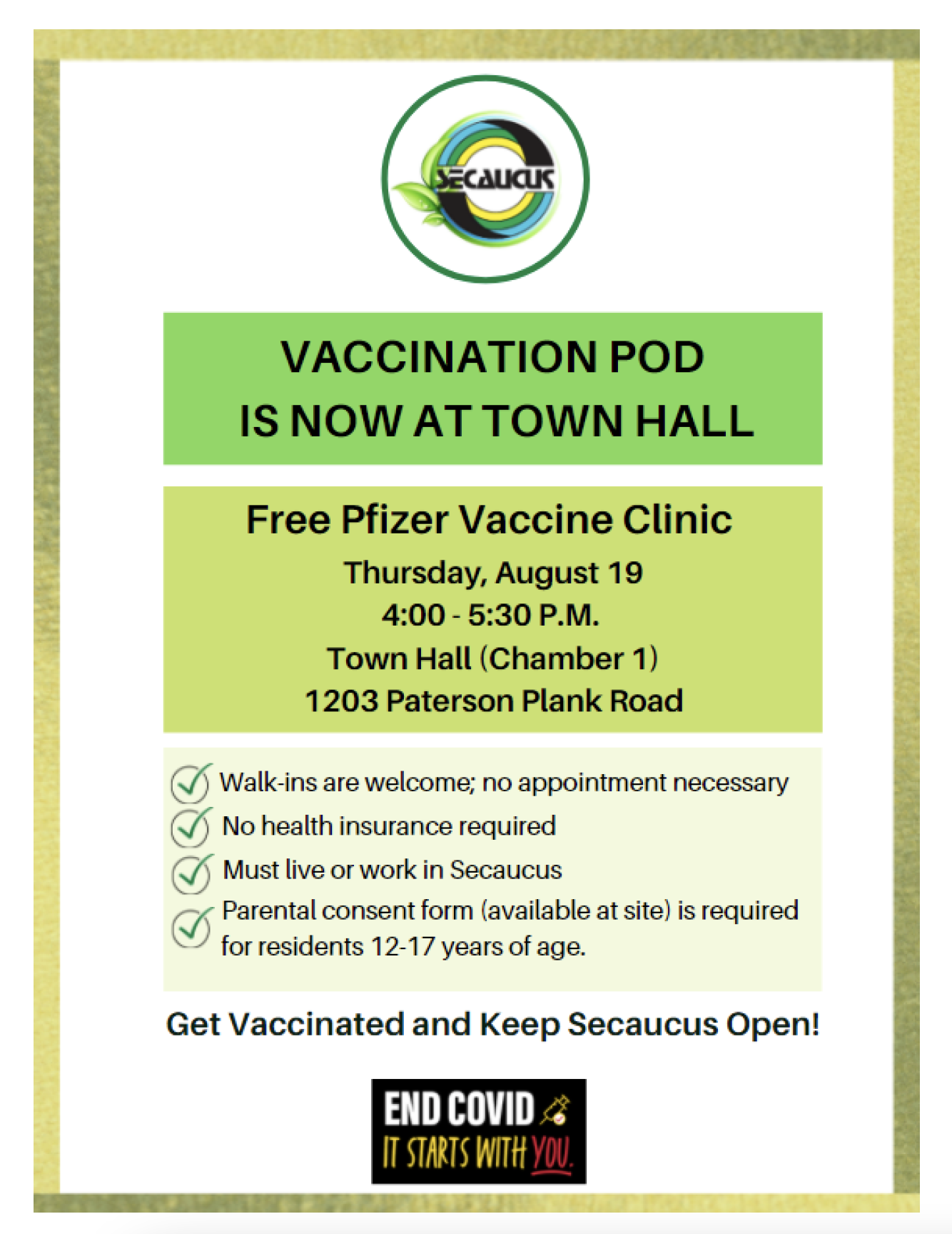 Vaccine Clinic Flyer