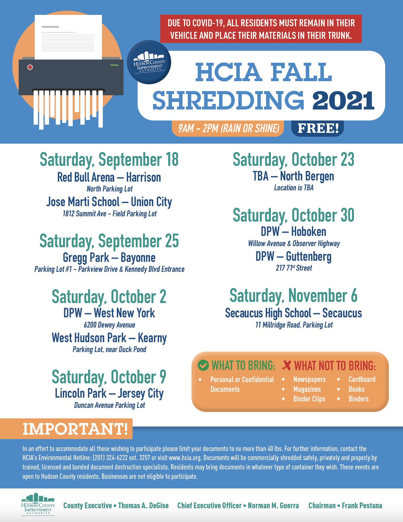 Shredding Event Flyer