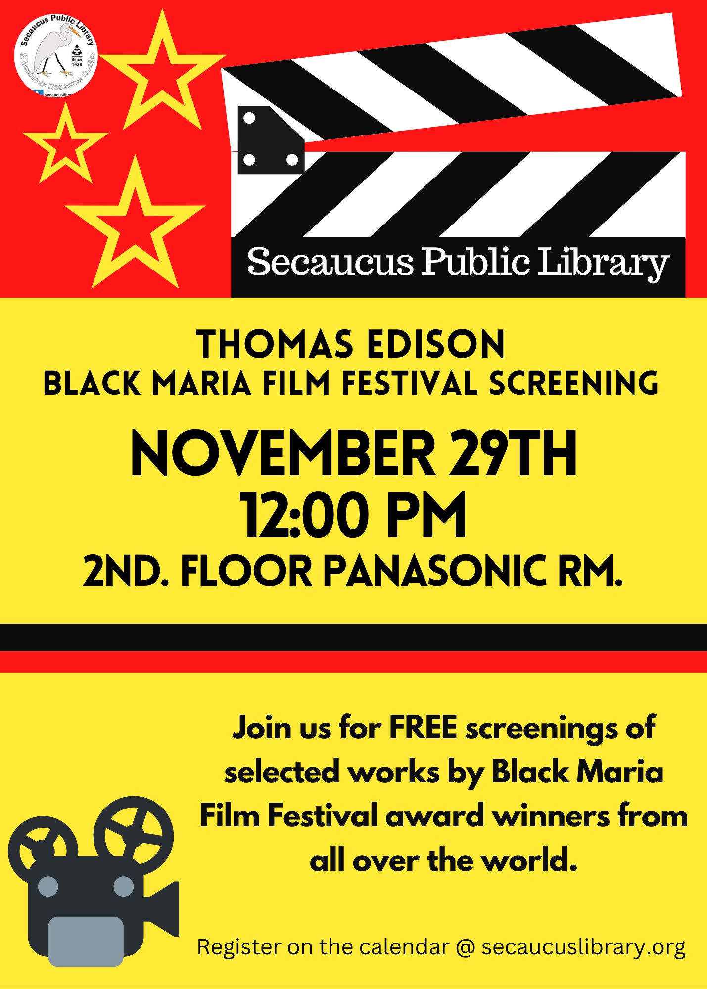black maria film screening flyer