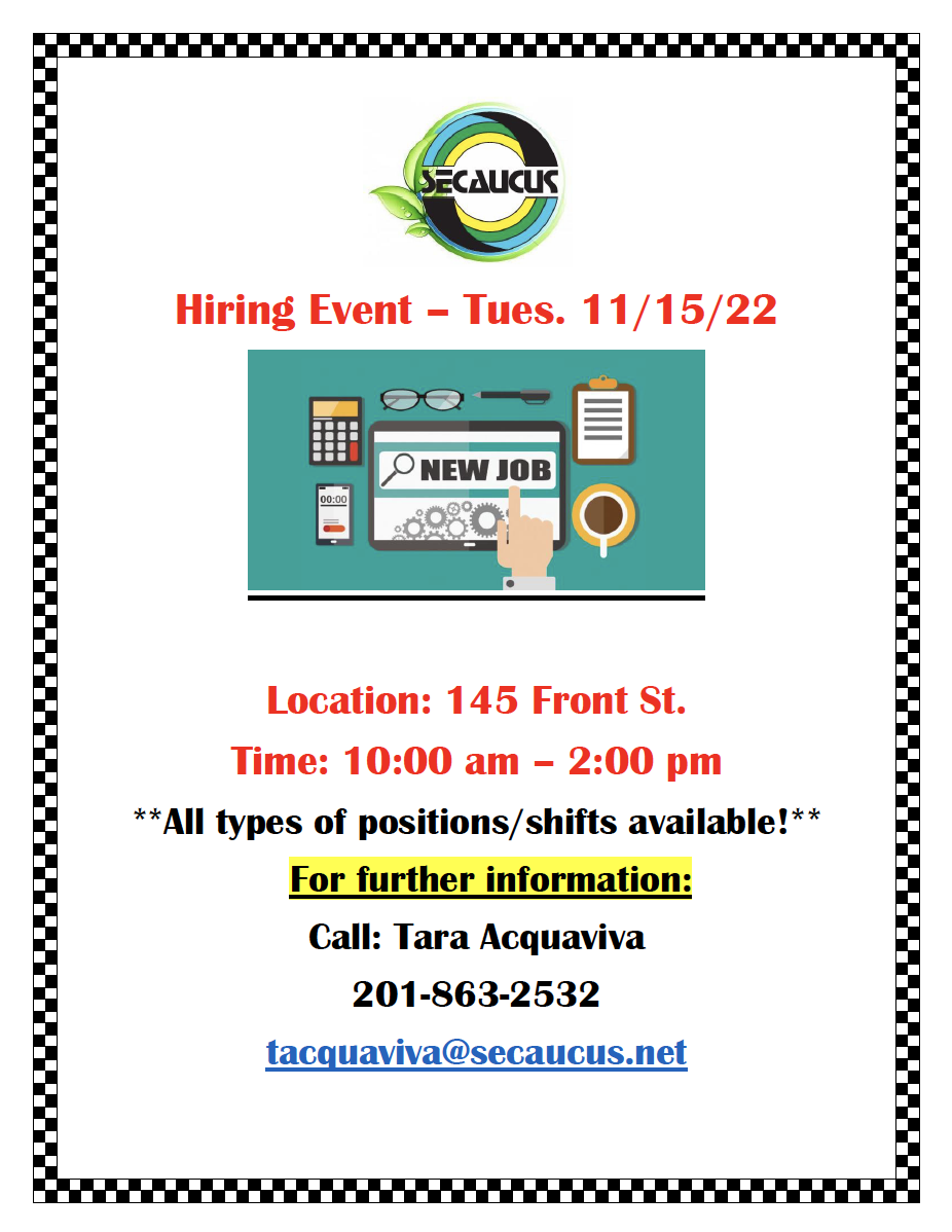 november hiring event flyer