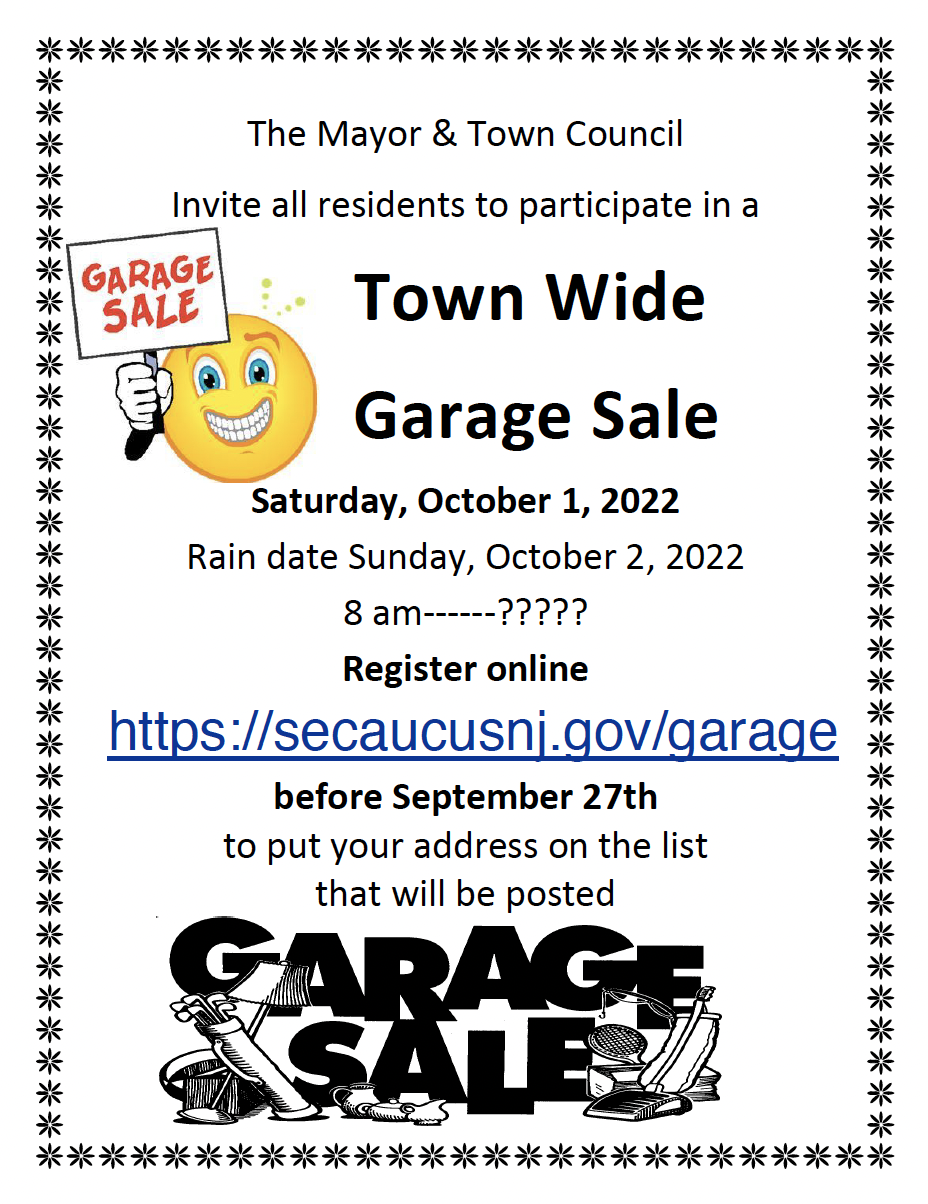 garage sale flyer