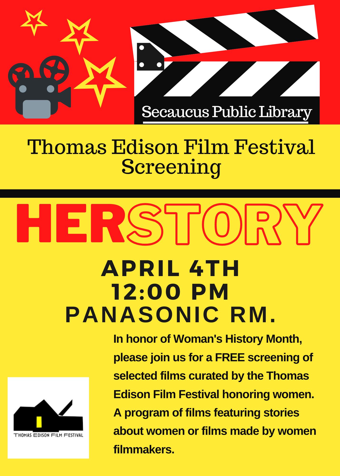 THOMAS EDISON FILM SCREENING HERSTORY FLYER 