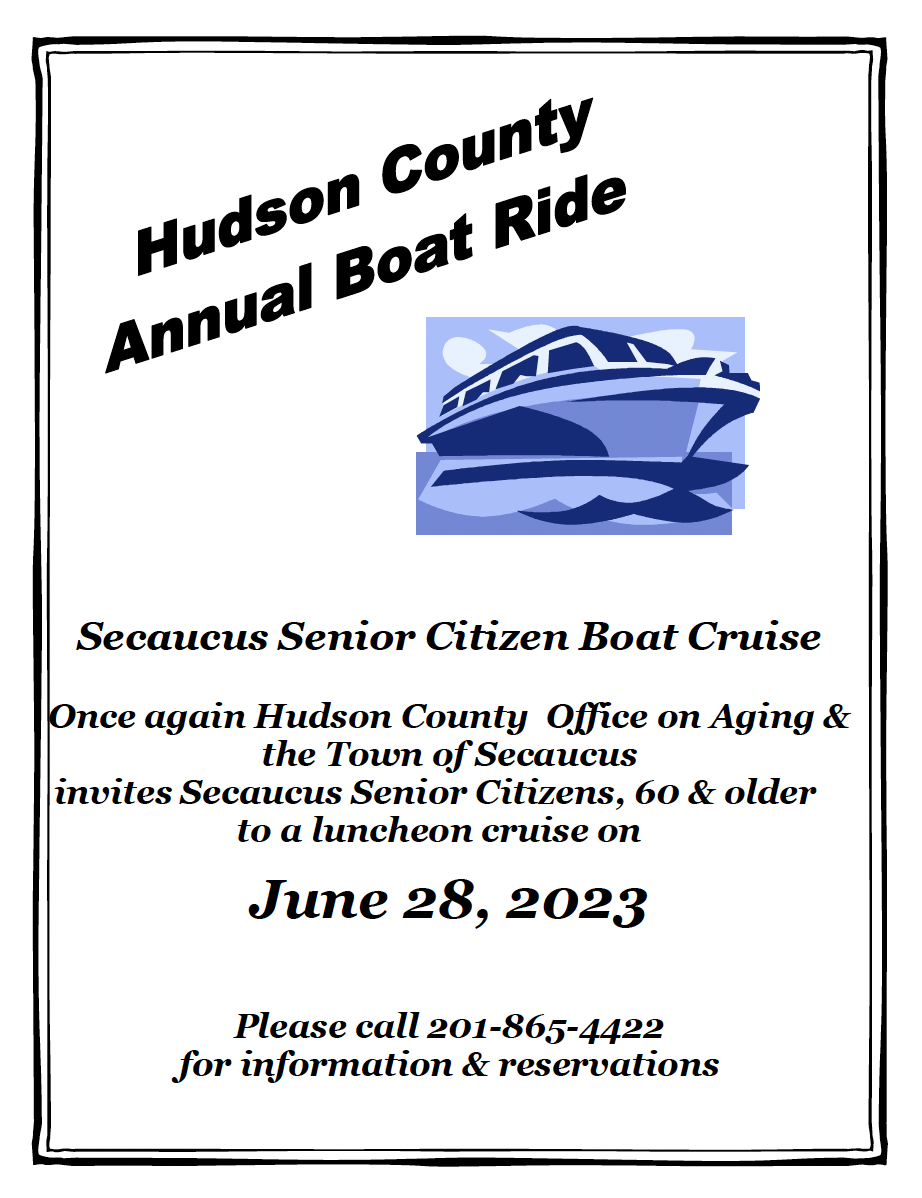 Secaucus Senior Citizen Boat Cruise flyer