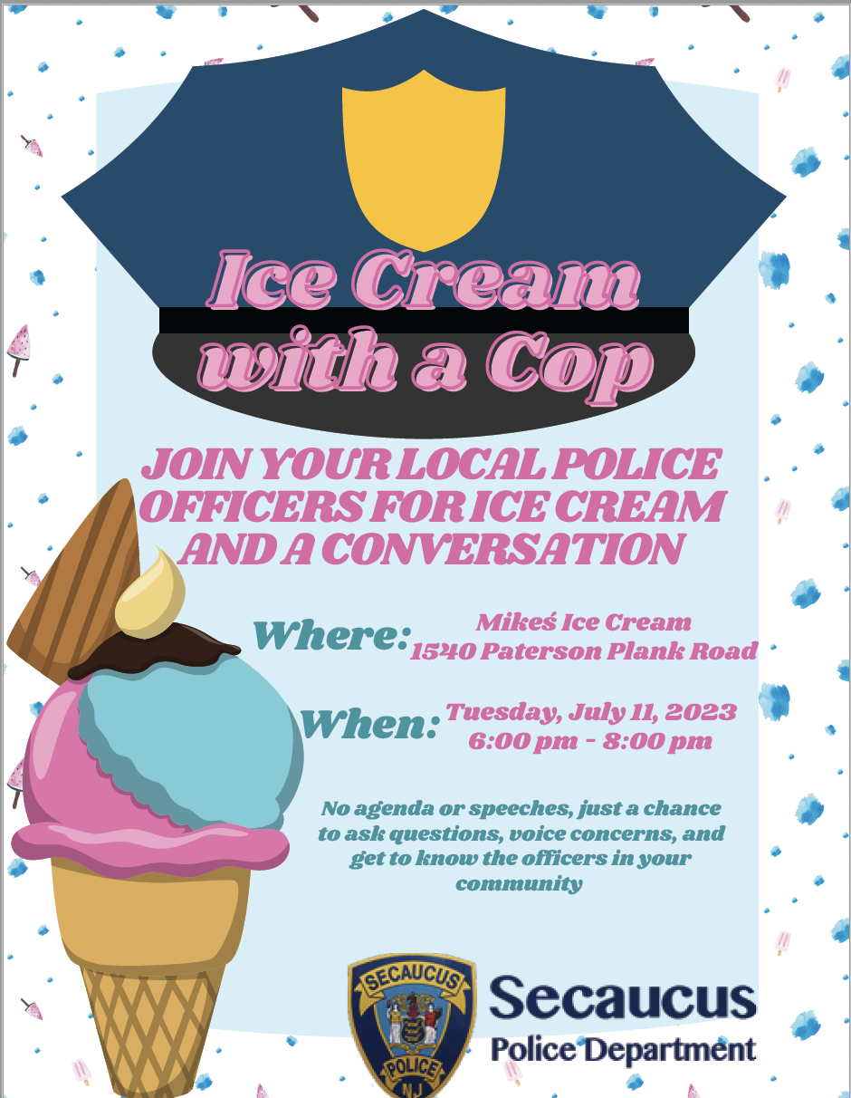 Ice Cream With A Cop Flyer