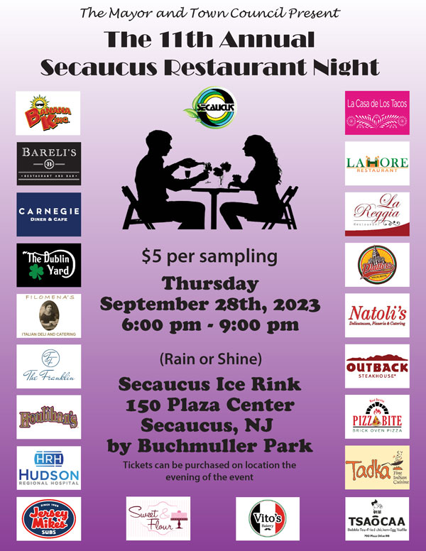 Secaucus Restaurant Night flyer