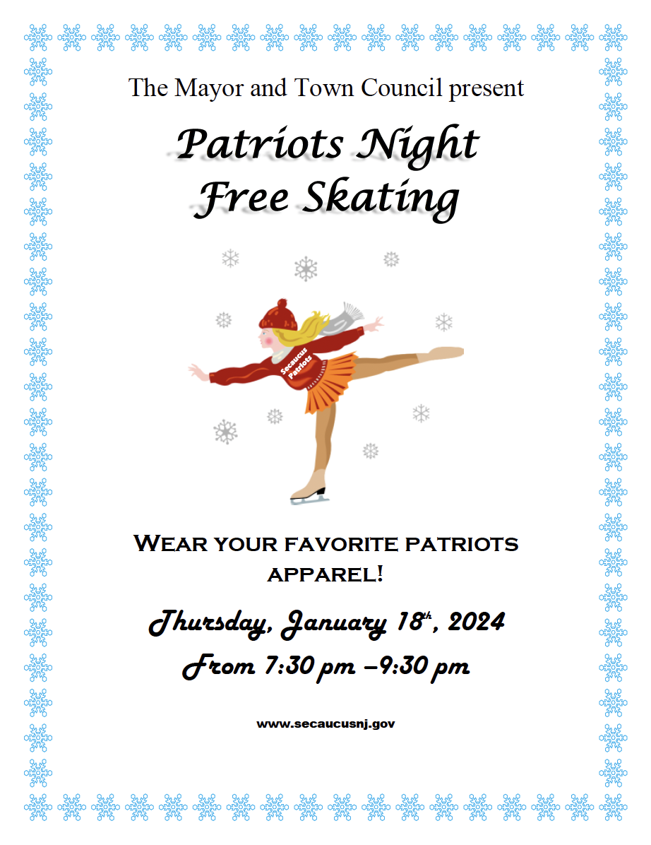 Patriots Night Free Skating flyer