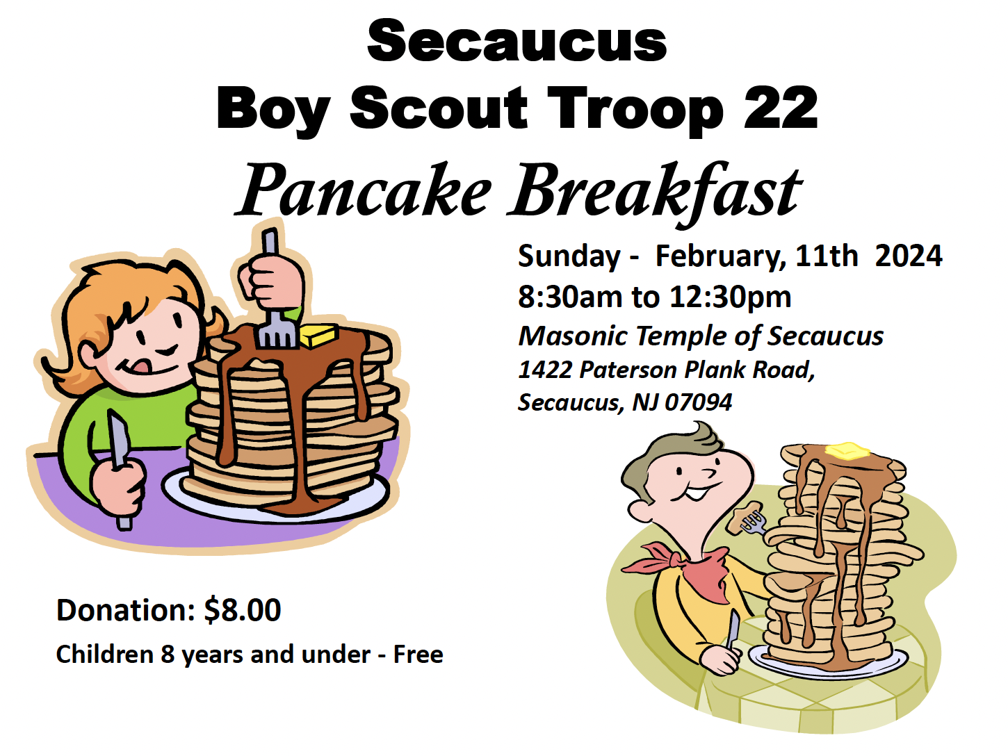 boy scout pancake breakfast flyer
