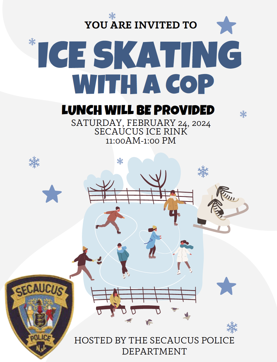 ice skating with a copy flyer