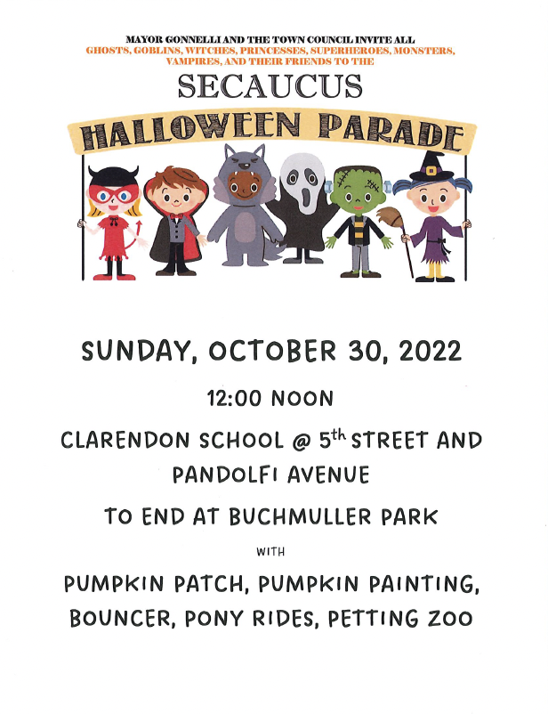 Secaucus Halloween Parade flyer
