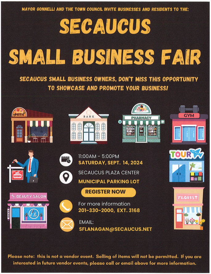 Flyer for Small Business Fair. CLICK HERE for PDF version.